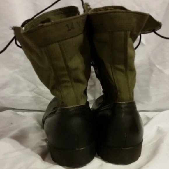 DECEMBER \'66 BATA VIETNAM SPIKE PROTECTIVE COMBAT sz14N JUNGLE BOOTS SI 521